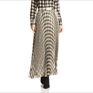 Alice + Olivia Katz Gingham Pleated Maxi Skirt